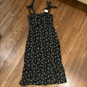 Floral Black Dress